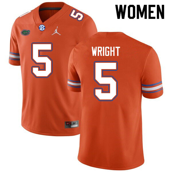 Women #5 Nay'Quan Wright Florida Gators College Football Jerseys Sale-Orange
